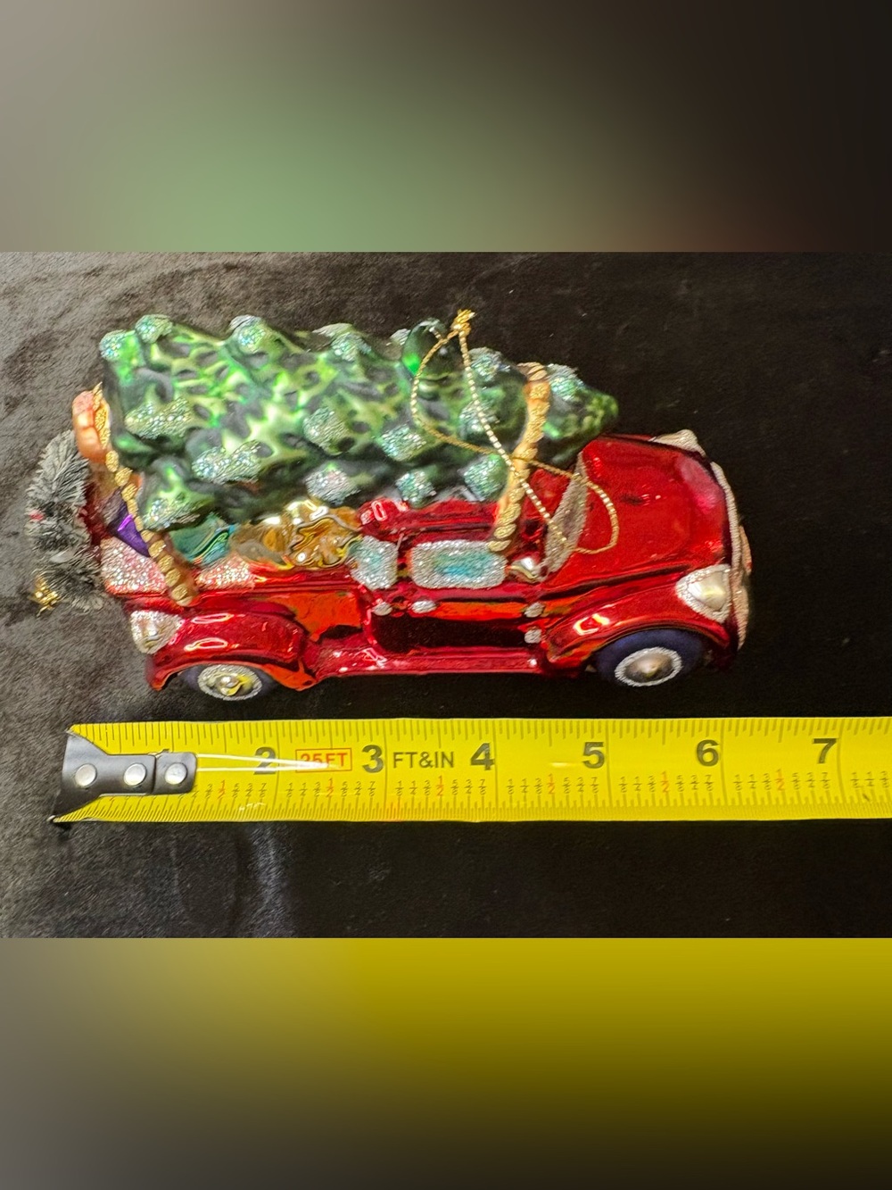 Vintage Christmas Delivery Truck Glass Ornament - Picture 8 of 10